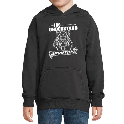 Wildschwein Grunzen Jäger Keiler Schwarzwild Jagen Hoodie Kinder Stellar