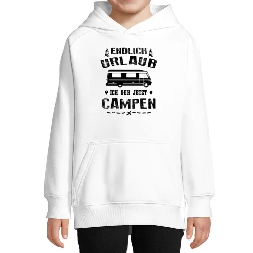 Wohnmobil Camping - Endlich Urlaub Ich Geh Campen Kinder Hoodie