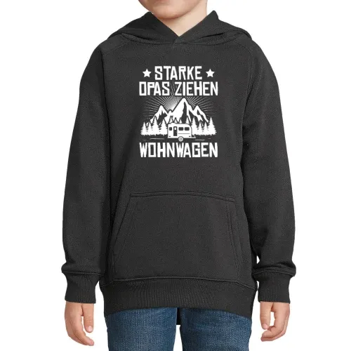 Wohnwagen Caravan Camping Opa Großvater Geschenk Hoodie Kinder Stellar