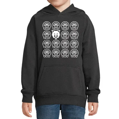 Wolf und Schafe Hoodie Kinder Stellar