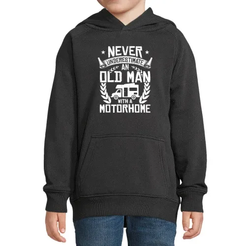 WOMO Wohnmobil Camper Camping Rentner Old Man Hoodie Kinder Stellar