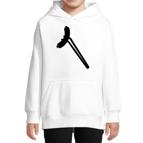 Wurst auf Grillzange Hoodie Kinder Stellar