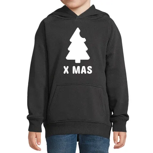 X Mas Weihnachtsbaum Hoodie