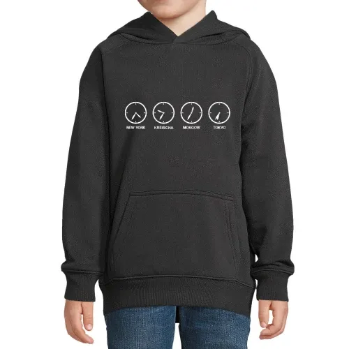 Zeitzonen der Welt und Kreischa Kinder Hoodie