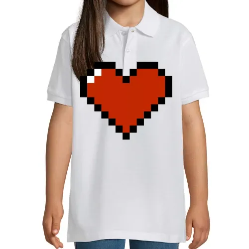 8 Bit Herz Polo