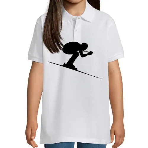 Abfahrts Skifahrer Ski Alpin Polo Kinder Perfect