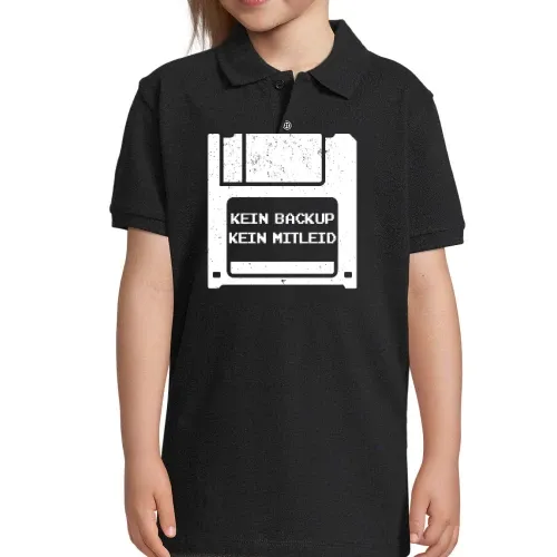 Admin Informatiker Backup Spruch Floppy Disk Motiv Polo Kinder Perfect