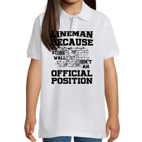 American Football Stein Mauer Lineman Position Polo Kinder Perfect