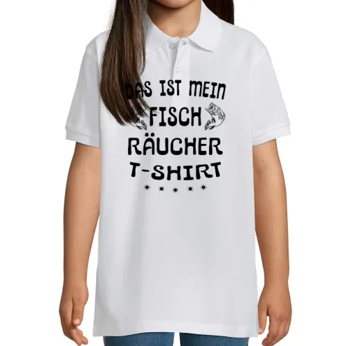 Angeln Fisch Räuchern Räucherfisch Smoker Geschenk Polo Kinder Perfect