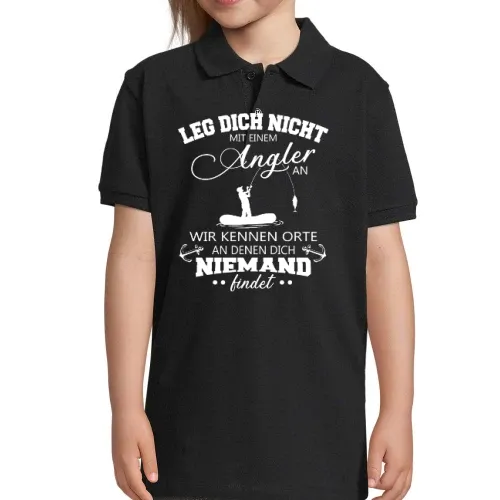 Angler Fischer Angeln Orte Spruch Fishing Geschenk Polo Kinder Perfect