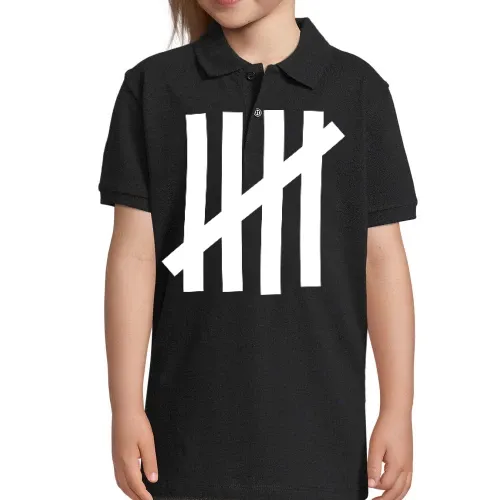 Anstreich Striche als Zaun Kinder Polo