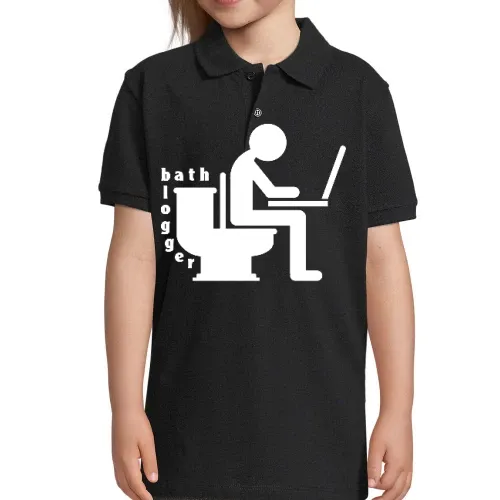 Bad Blogger auf Toilette Kinder Polo