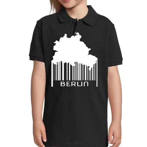 Berlin Barcode Berliner Strichcode Farbe wählbar Polo