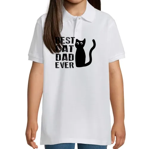 Best Cat Dad Ever Katzenliebhaber Männer Polo Kinder Perfect
