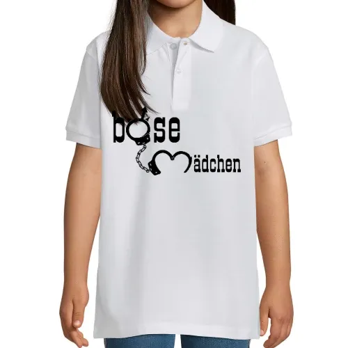 Böse Mädchen in Handschellen Polo Kinder Perfect