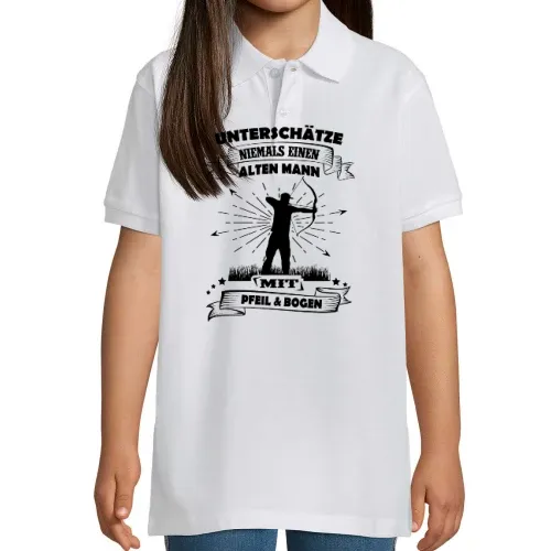 Bogenschießen Alter Mann Spruch Archer Bogensport Kinder Polo