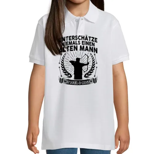 Bogenschießen Bogenschütze Pfeil und Bogen Rentner Kinder Polo