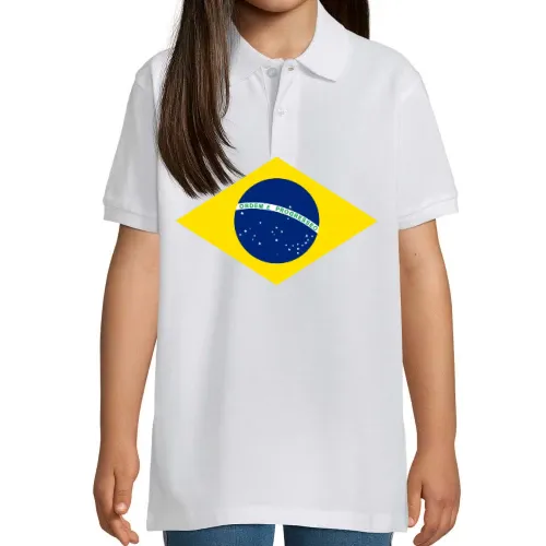 Brasilien Fahne Polo