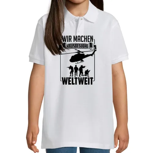 Bundeswehr Armee Motiv Soldat Einsatz Design Polo Kinder Perfect