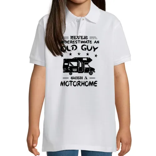 Camping Camper Rentner Wohnmobil Old Guy Motorhome Kinder Polo