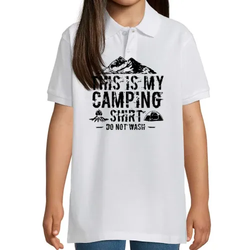 Camping Outdoor Spruch Polo Kinder Perfect