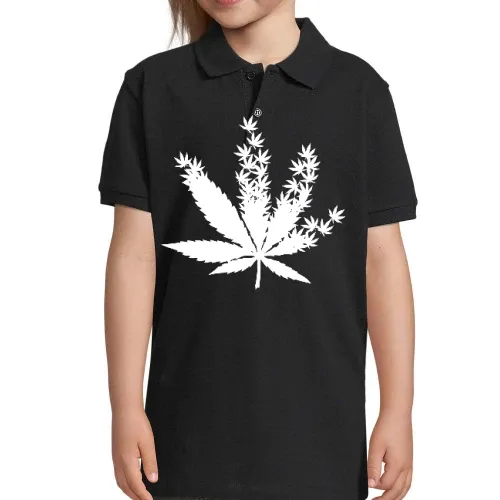 Cannabis aus Cannabisblättern Kinder Polo