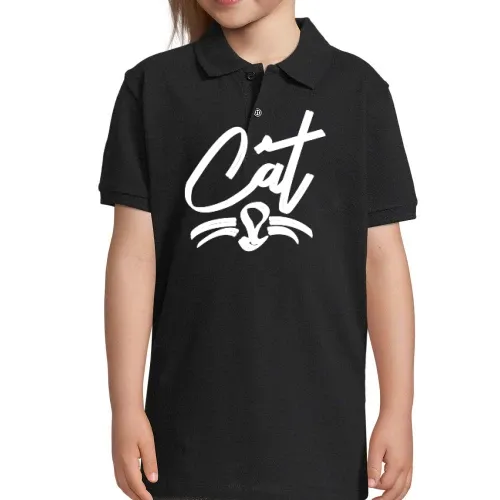 CAT Katzen T-Shirt Geschenkidee Polo Kinder Perfect