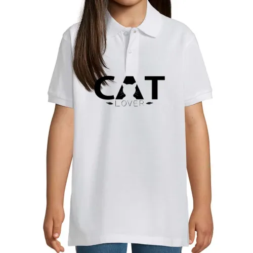 CATLOVER Katzen T-Shirt Geschenkidee Polo Kinder Perfect