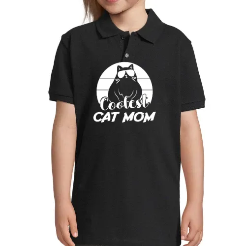 Coolest Cat Mom Katzenliebhaber Frauen Polo