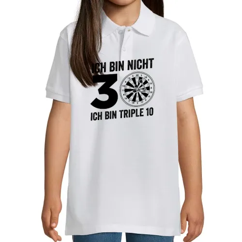 Dart Geburtstag 30 Triple 10 - Darts Dartspieler Polo Kinder Perfect