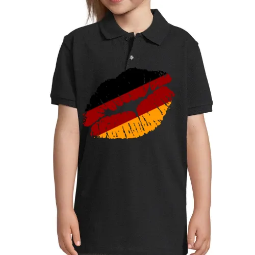 Deutschland Kussmundabdruck Polo Kinder Perfect