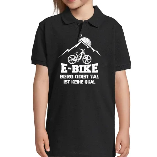Ebike Berg oder Tal ist keine Qual Ebiker Spruch Polo