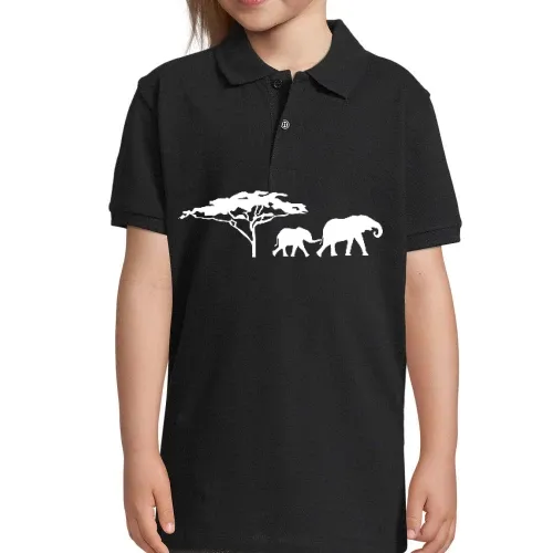 Elefanten in der Savanne Kinder Polo
