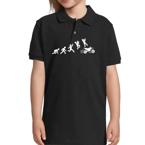 Enduro Stichmännchen Motorrad Evolution Kinder Polo Enduro Stichmännchen Motorrad Evolution Polo
