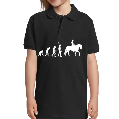 Evolution Pferd Frau Kinder Polo