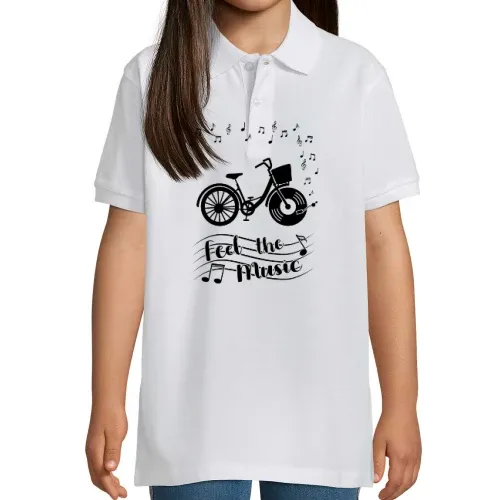 Feel The Music Fahrrad mit Vinyl Schallplatte Polo Kinder Perfect