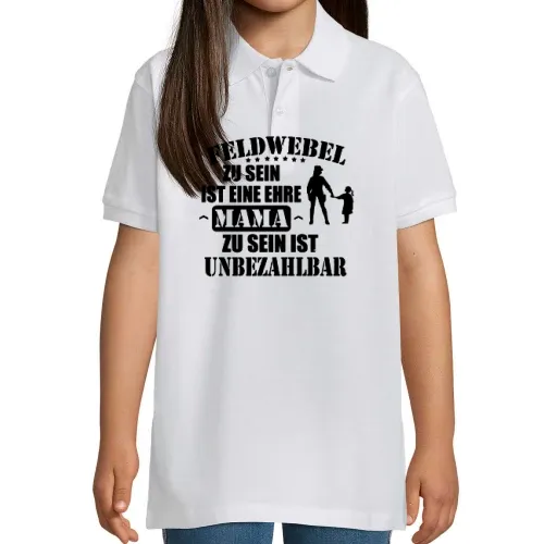 Feldwebel Mama Unbezahlbar Soldatin Mutter Kinder Polo