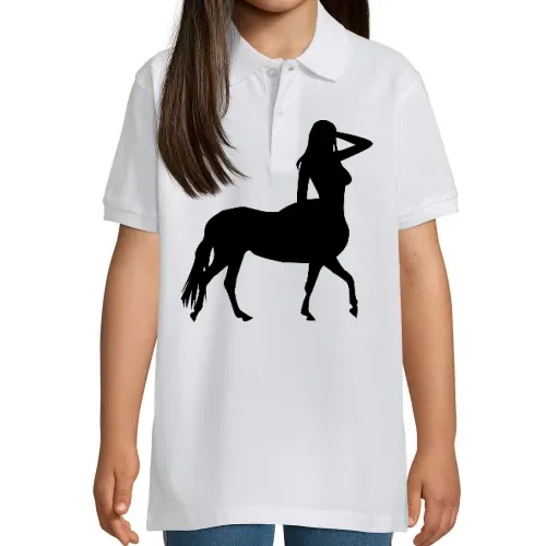 Frauenkörper auf Pferd Polo