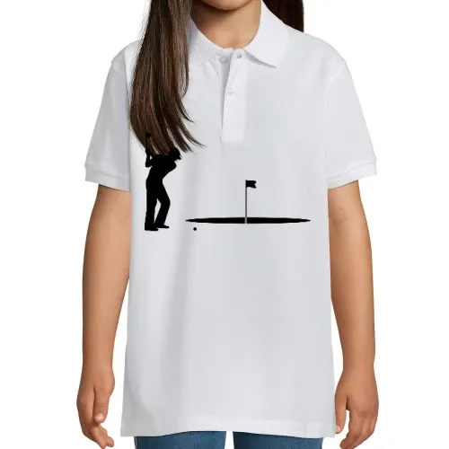 Golfspieler großen Loch Polo