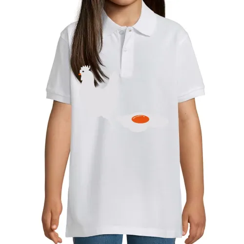 Hahn legt Spiegelei Polo Kinder Perfect