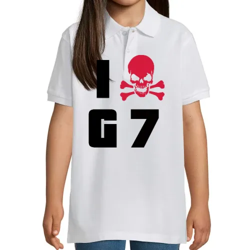 I hate G7 Skull Polo