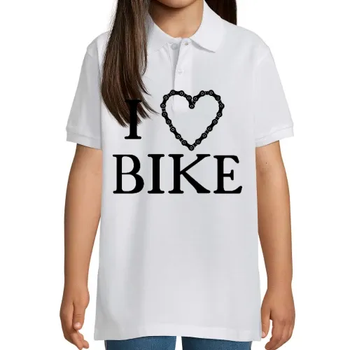 I Love Bike Kettenherz Kinder Polo I Love Bike Kettenherz Polo