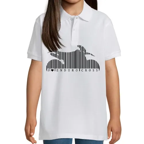 I Love Enduro Cross Barcode Polo