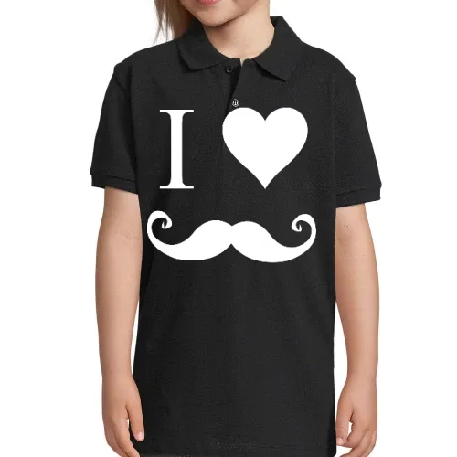 i love Moustache Kinder Polo