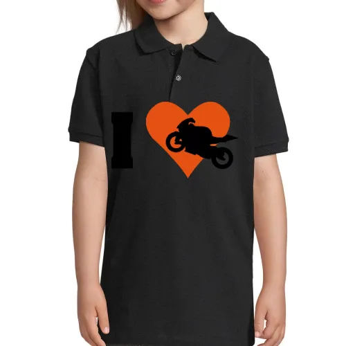 Ich liebe Motorrad Kinder Polo Ich liebe Motorrad Polo