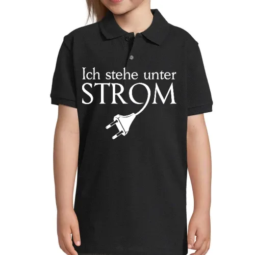 Ich stehe unter Strom - Stecker Shirt Kinder Polo
