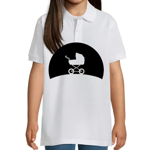 Kinderwagen im Sonnenuntergang Polo