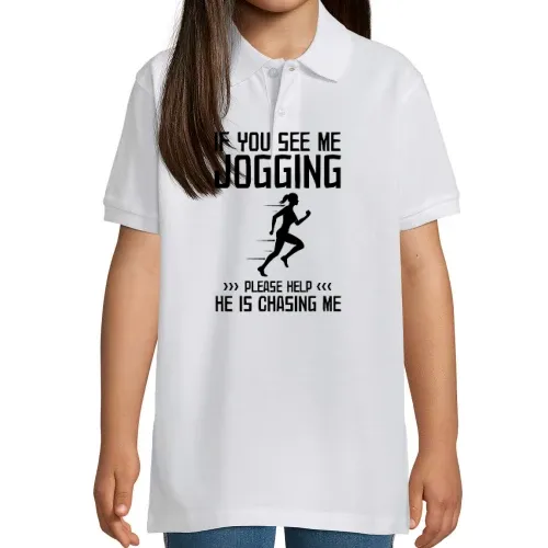 Lustiger Jogger Joggen Jogging Spruch Polo Kinder Perfect