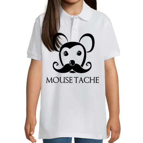 Maus Moustache Polo Kinder Perfect