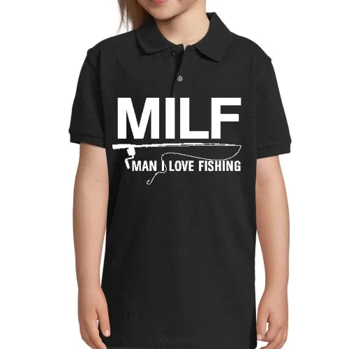 MILF Man I Love Fishing Polo Kinder Perfect